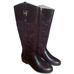 Tommy Hilfiger Shyenne Equestrian Boots Dark Brown Women’s 10